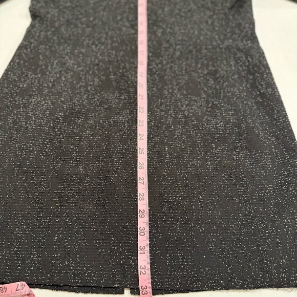 Tahari Long Jacket Black Tweed Duster Office Short Sleeve Career Women’s Size 8 - Picture 10 of 16